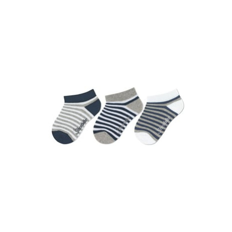 Sterntaler Ponožky Sneaker 3-pack pruhované marine