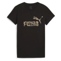 Puma ESSENTIALS + ANIMAL GRAPHIC TEE Dámské tričko, černá, velikost