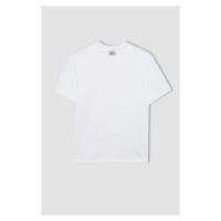 DEFACTO Boy White V Neck Short Sleeve Basic School T-Shirt