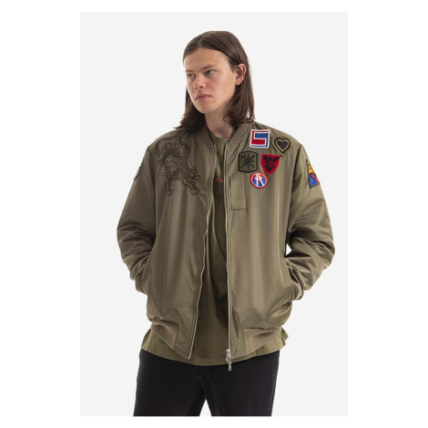 Oboustranná dětská bomber bunda Maharishi Reversible MA1 Japanese Nylon Twill 8046 OLIVE pánská,