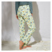 Pyžamové kalhoty s potiskem "okvětních lístků"