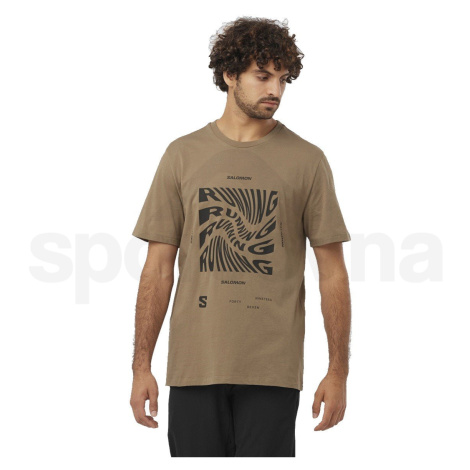 Salomon Running Graphic SS Tee M LC2246800 - shitake