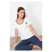 Trendyol White-Multi Color Cotton Polka Dot Knitted Pajamas Set