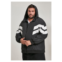 Crinkle Panel Track Jacket blk/wht