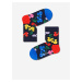 Sada tří párů barevných ponožek s motivy Happy Socks