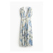 H & M - Plisované žerzejové šaty - modrá