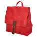 Dámský koženkový batůžek s výraznou klopou Emiliana, červená