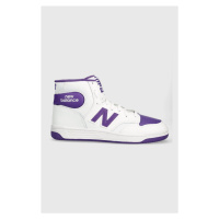 Kožené sneakers boty New Balance BB480SCE bílá barva