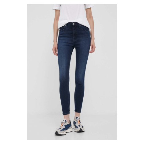 Džíny Calvin Klein Jeans dámské, tmavomodrá barva, J20J221586