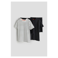 H & M - Balení: 2 žerzejová pyžama - černá