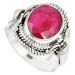 AutorskeSperky.com - Stříbrný prsten s rubínem - S2247
