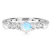 Klenoty Amber Luxusní stříbrný prsten s měsíčním kamenem a topazy Dream