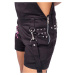 kraťasy dámské Cupcake Cult - BROKEN KITTY DUNGAREES - BLACK