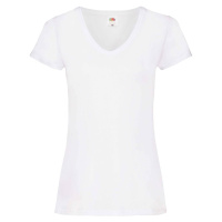 White v-neck Women's T-shirt Valueweight Fruit of the Loom