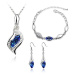Sisi Jewelry Souprava náhrdelníku, náušnic a náramku Andělské slzy - tmavě modrá SET1129-NTSET41