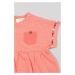 Dětské bavlněné šaty zippy oranžová barva, mini, oversize