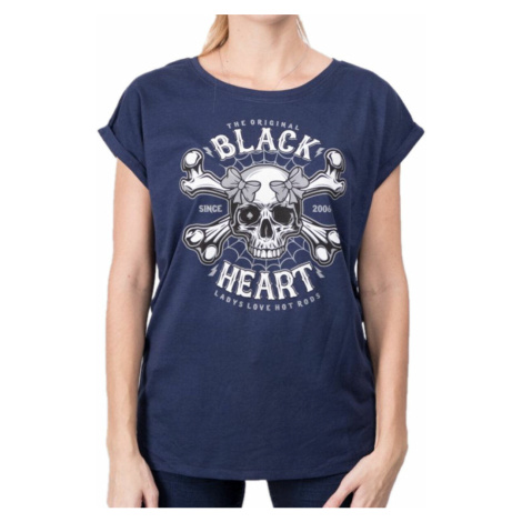 tričko dámské - DEAD PIN UP - BLACK HEART - 8504