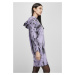 Dámské šaty // Urban Classics Ladies Oversized Tie Dye Hoody Dress black/lavender