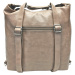 Velký hnědošedý kabelko-batoh 2v1 s kapsami