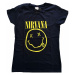 Nirvana tričko, Yellow Smiley Girly Navy Blue, dámské