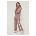 Trendyol Damson Stripe Detailed Knitted Tracksuit Set