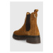 Semišové kotníkové boty Gant Aligrey dámské, hnědá barva, na platformě