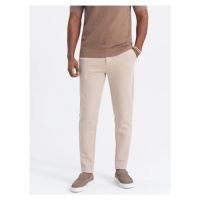 Ombre Clothing Béžové chinos kalhoty V2 PACP-0168