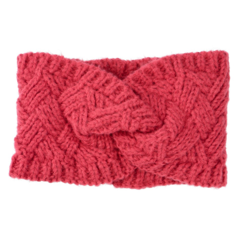 Pohodlná pletená čelenka Figo, růžová Delami