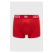 Boxerky Lacoste 3-pack pánské, červená barva