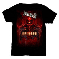 Judas Priest Tričko Epitaph Red Horns Unisex Black