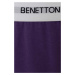 Dětské bavlněné pyžamo United Colors of Benetton fialová barva, s potiskem