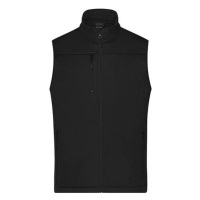 James&Nicholson Pánská softshellová vesta JN1170 Black