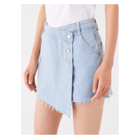 LC Waikiki Women's Standard Fit Straight Jean Shorts Skirt