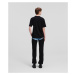 Tričko karl lagerfeld jeans klj regular sslv logo tee černá