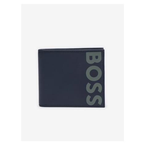 Tmavě modrá pánská kožená peněženka Hugo Boss
