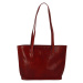 Stylová a praktická dámská kožená taška Josette, červená