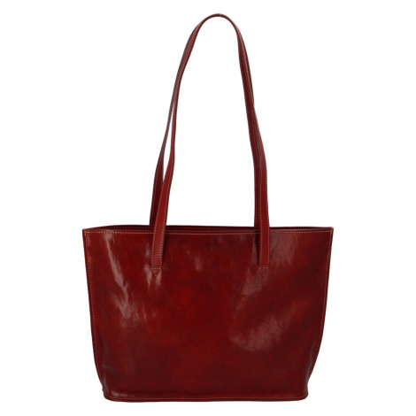 Stylová a praktická dámská kožená taška Josette, červená Delami Vera Pelle