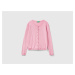 Benetton, Crew Neck Cardigan In Pure Cotton