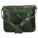 Kožená messenger taška Italia Tolous - zelená