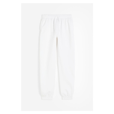 H & M - Kalhoty jogger's vysokým pasem - bílá H&M