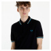 FRED PERRY Twin Tipped Fred Perry Shirt Black/ Ice Cream/ Cyber Blue