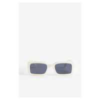 H & M - Hranaté sluneční brýle - bílá