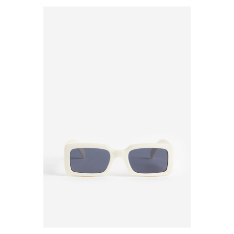 H & M - Hranaté sluneční brýle - bílá H&M