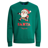 Jack&Jones Pánská mikina JORXMAS Standard Fit 12247523 Alpine Green