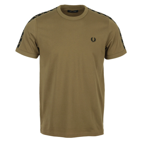 Fred Perry Contrast Tape Ringer T-Shirt Hnědá