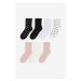 H & M - Balení: 7 párů ponožek - růžová