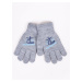 Yoclub Kids's Boys' Five-Finger Gloves RED-0012C-AA5A-009