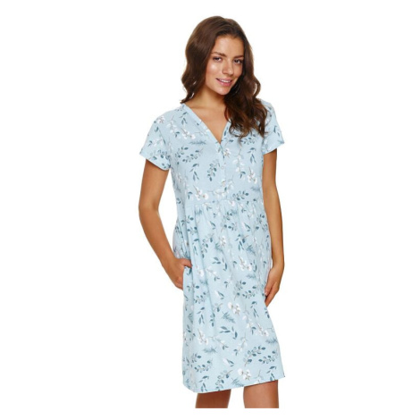Noční košile Diana tyrkysová s bavlníky dn-nightwear