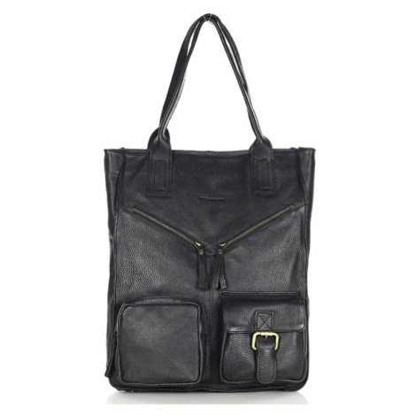 XXL shopper taška s kapsami, přírodní kůže Marco Mazzini handmade