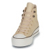 Converse CHUCK TAYOR ALL STAR LIFT PLATFORM WEATHERIZED LEATHER Béžová